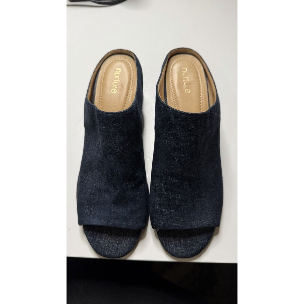 Nurture brand Denim Mules Slides Size 9